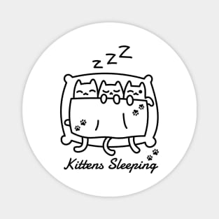 Kittens sleeping cute cat Magnet